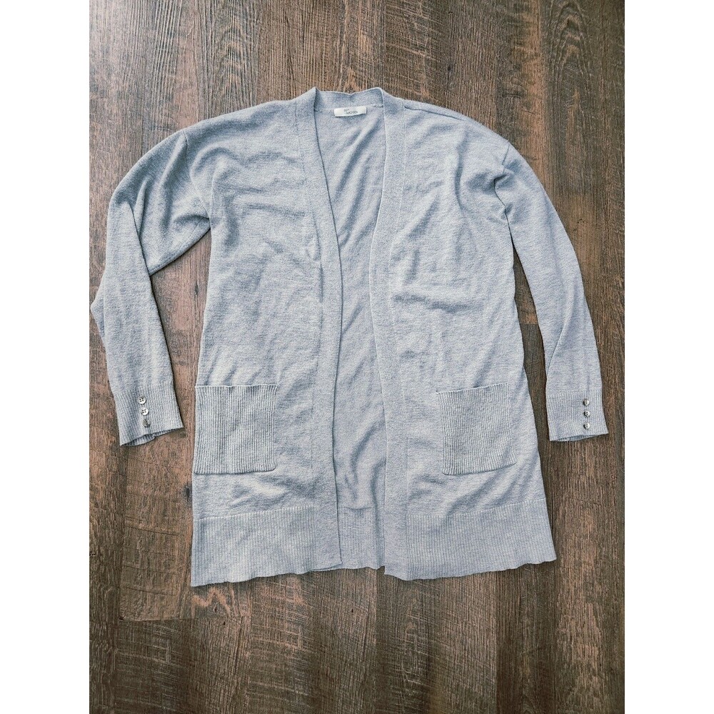 Womens L 89th & Madison gray knit cardigan